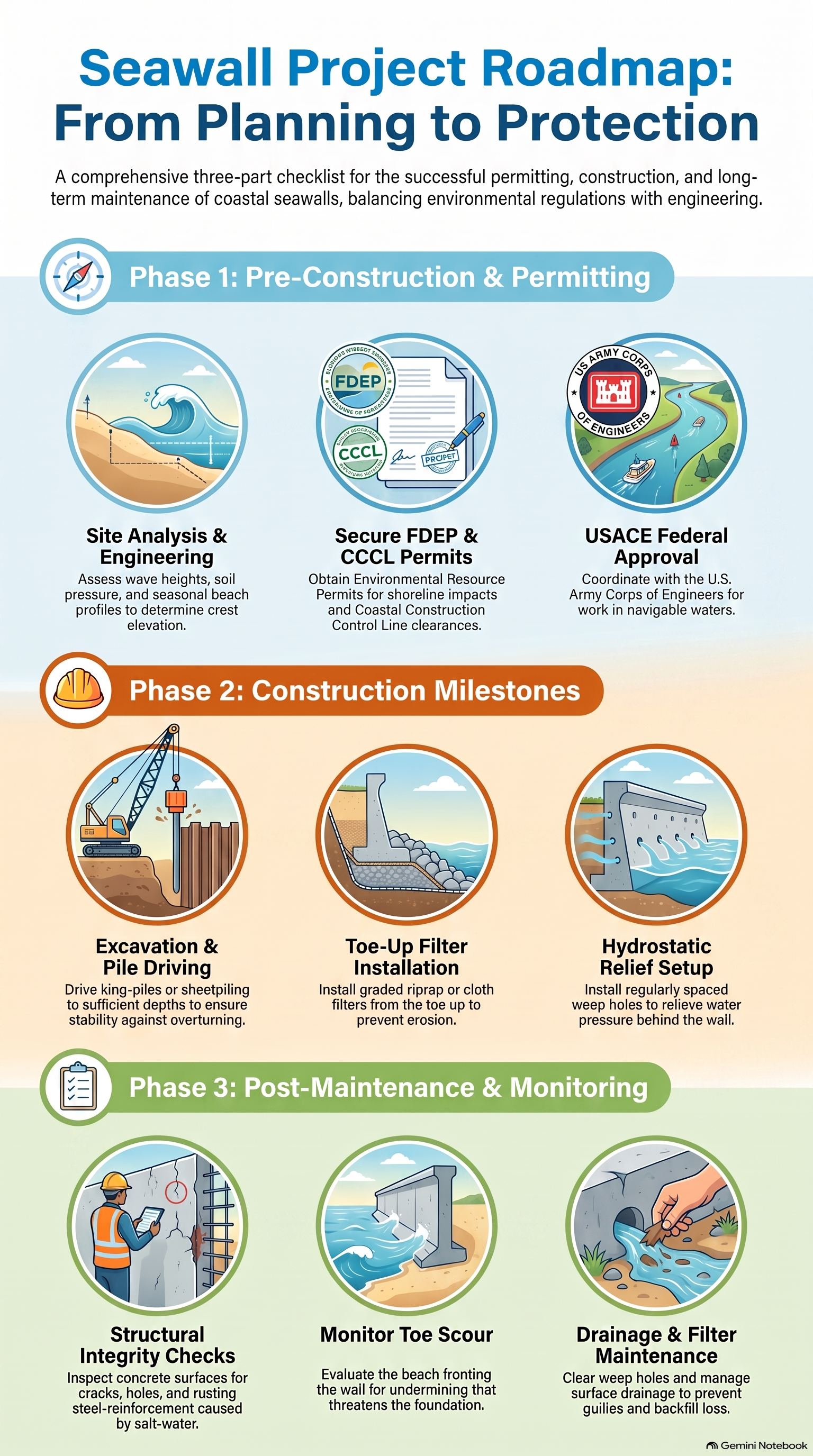 Coastal Seawall Project Roadmap